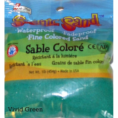 Scenic Sand™ Craft Colored Sand, Vivid Green, 1 lb (454 g) Bag